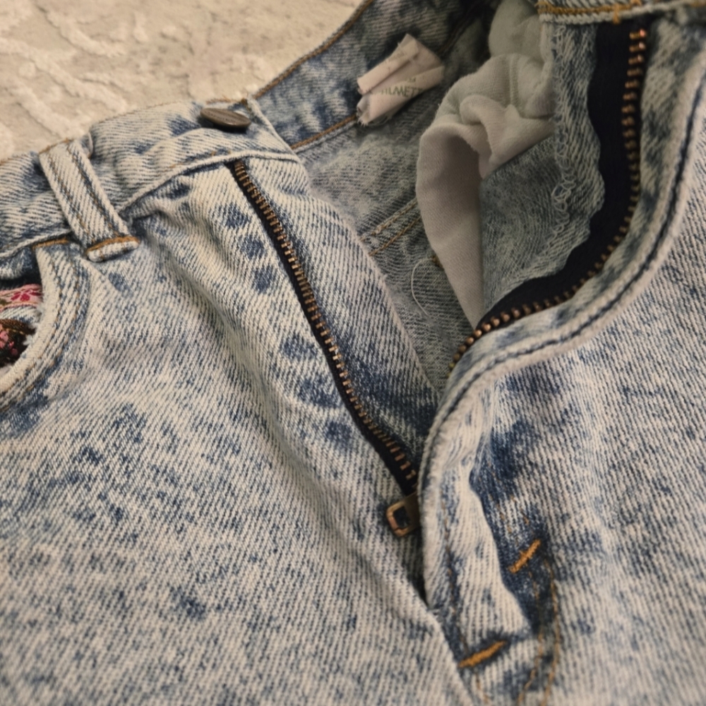 Vintage 1990s Palmetto's Made in USA acid wash light blue straight leg jeans - Picture 6 of 8
